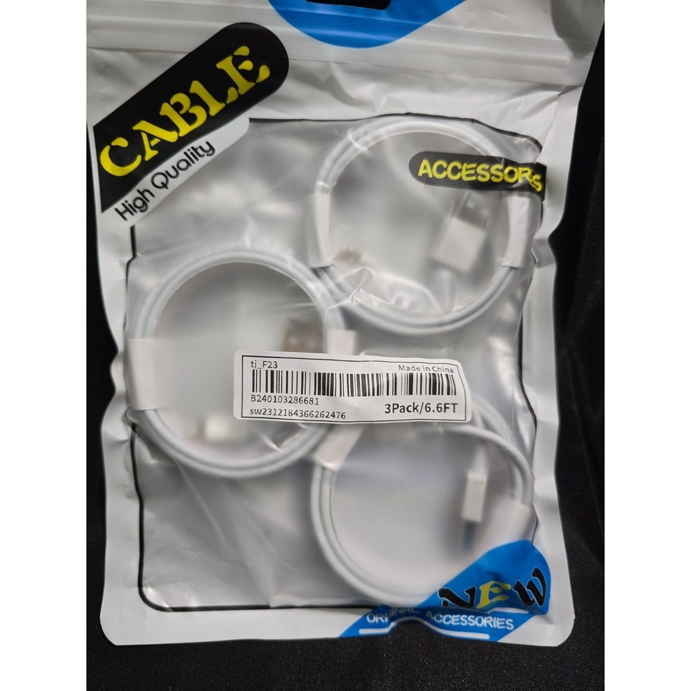 3-Pack Charging Cables USB-A to old iPhone 6ft – New Generic